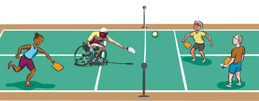 Wheelchair Pickleball Players